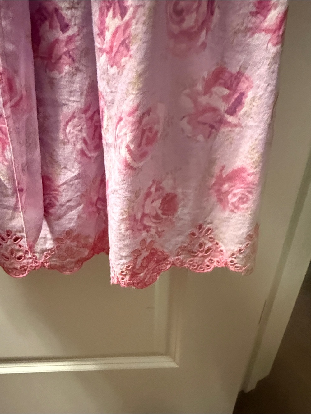 LoveShackFancy Pink Floral Ruffle-Shoulder Midi Dress - Picture 6 of 8